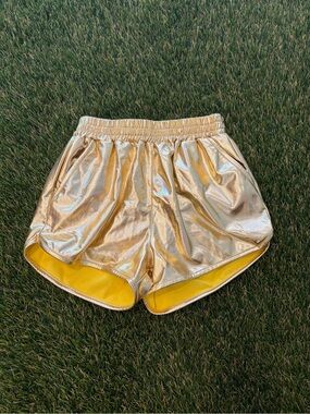 Kids Metallic Gold Shorts